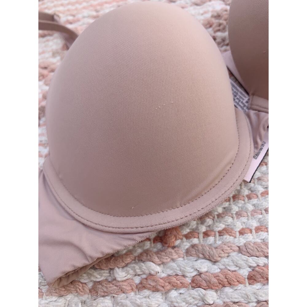 Nude Victoria's Secret The T-Shirt Lightly-Lined Full Coverage Bra 32C - Picture 5 of 8
